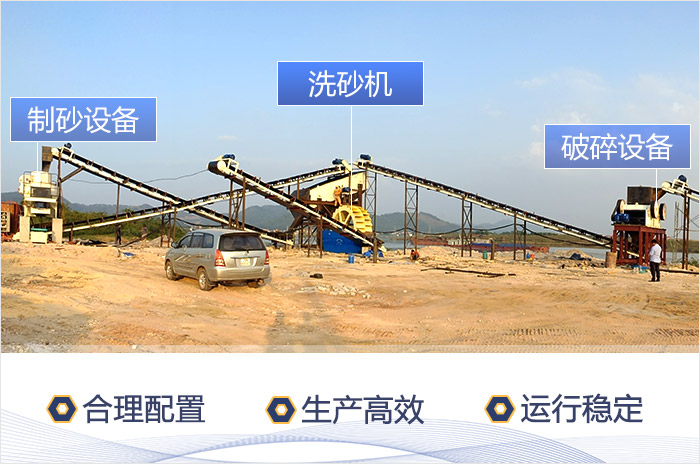 洗沙場(chǎng)作業(yè)現(xiàn)場(chǎng)-合理配置，生產(chǎn)效率高