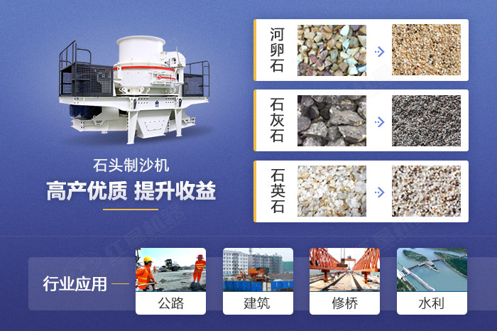 石頭制砂機應用范圍廣