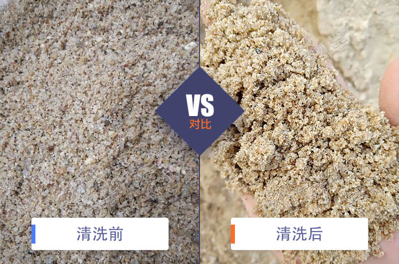 機制砂清洗前后對比